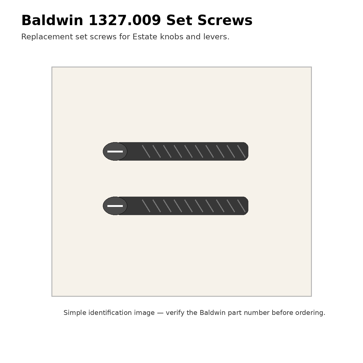 Baldwin 1327.009 replacement set screws for Estate knobs and levers