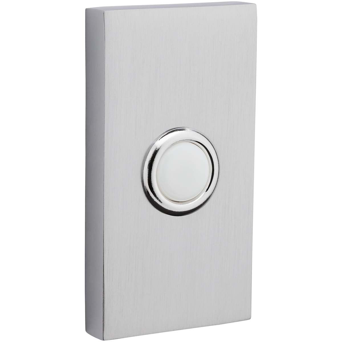 Baldwin 4863 Contemporary Bell Button - Satin Brass and Brown