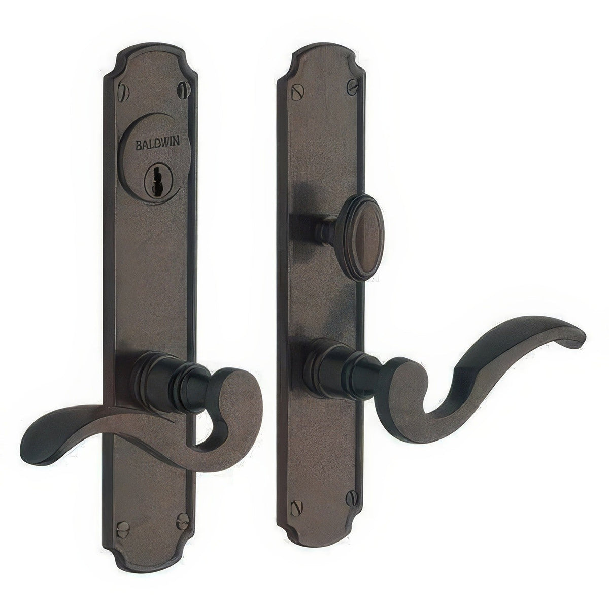 Bismark Baldwin mortise door lock in Distressed Oil Rubbed Bronze