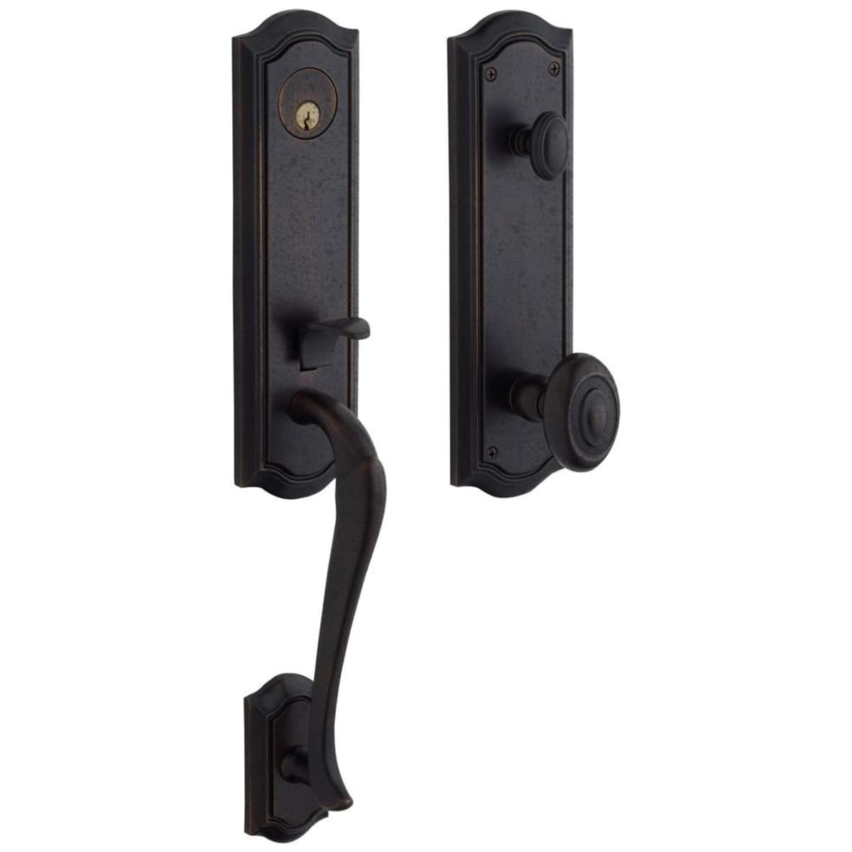 Estate 85337 Bethpage Handleset – Entry – Distressed Oil Rubbed Bronze – Right Hand