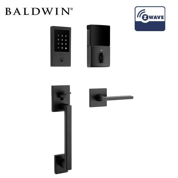 Baldwin 85393 Minneapolis Touchscreen Handleset — Satin Black (190)