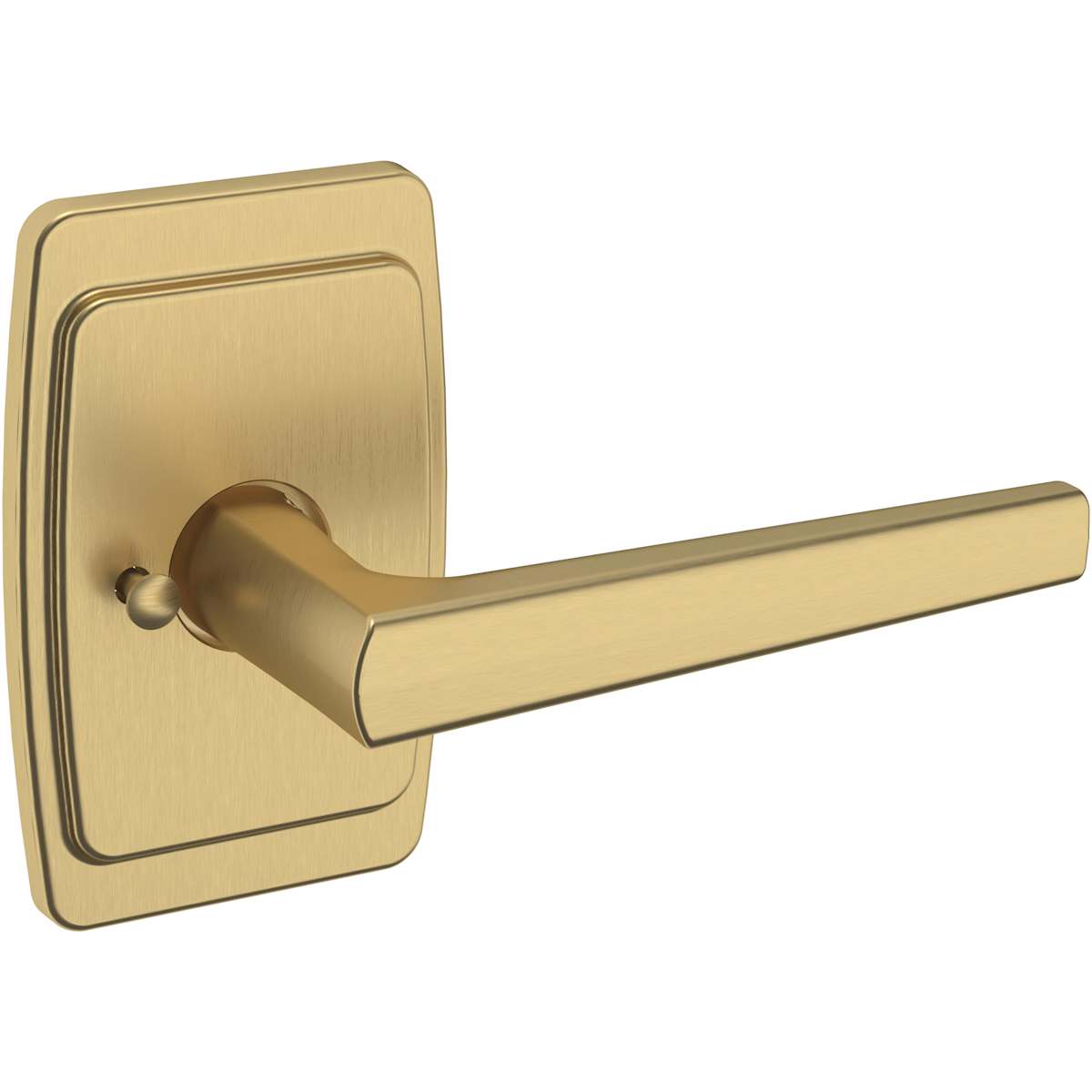 Estate L024 Privacy Door Lever Set with R046 Rose – Vintage Brass