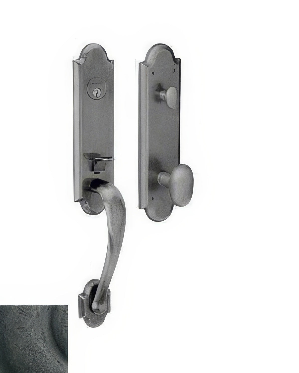 Boulder 3/4-Escutcheon Baldwin mortise door lock in Distressed Oil Rubbed Bronze