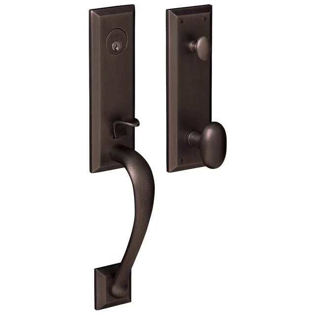 Handleset with Oval Knob - 056 - Lifetime (PVD) Satin Nickel