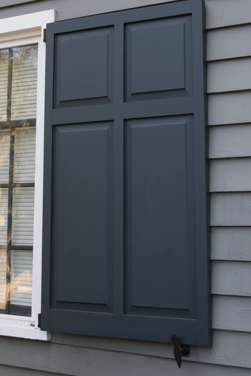 Paneled Shutters - Western Red Cedar; Standard Color