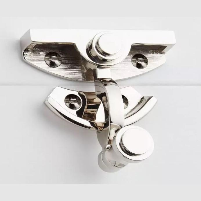 Solid Brass Sash Lock - Satin Brass - Polished Nickel