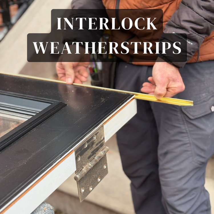 Solid-bronze interlocking weatherstripping profiles for wood doors and casement windows