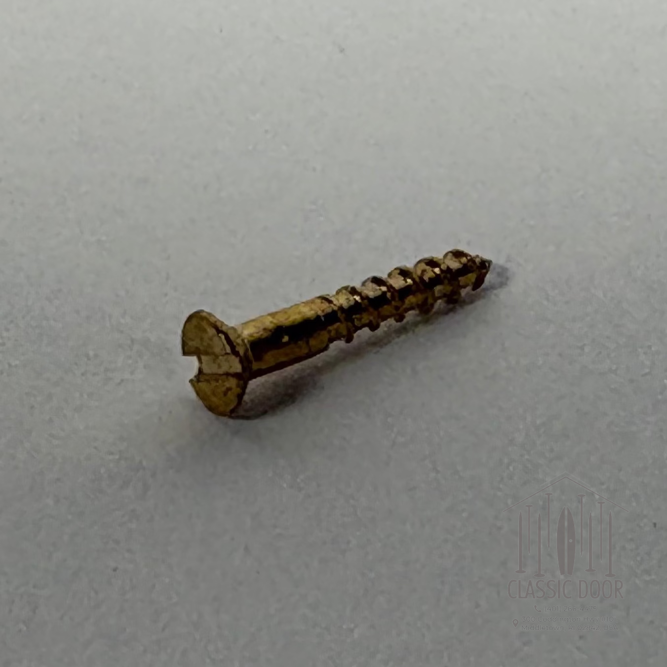 Flat Head Slotted solid brass wood screw