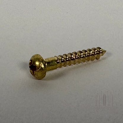 Round Head Phillips solid brass wood screw
