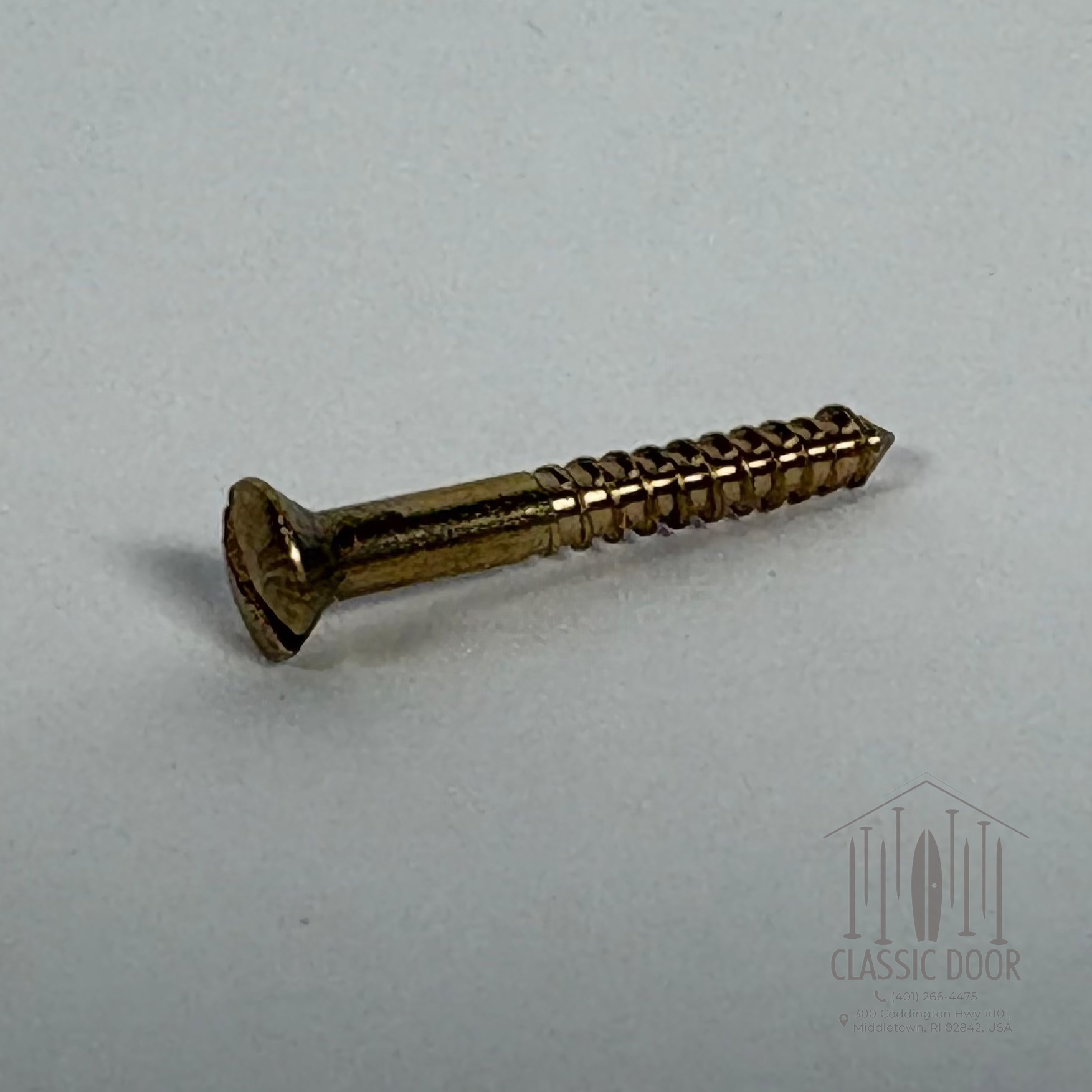 Oval Head Slotted solid brass wood screw