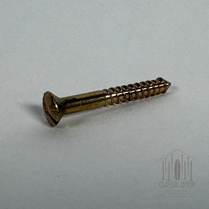 Oval Head Slotted solid brass wood screw