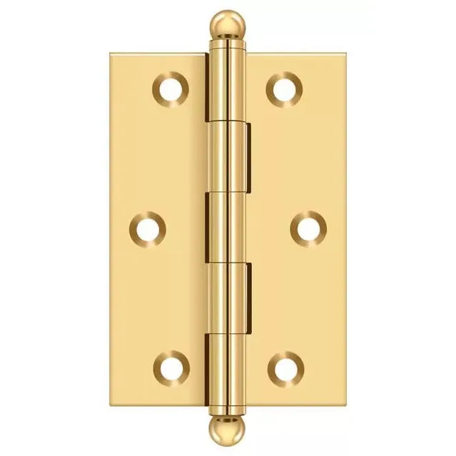 3x2 Solid Brass Hinge - CR003 - PVD Polished Brass