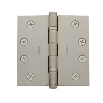 4 in. Square Corner Hinge - 055 - Lifetime (PVD) Polished Nickel