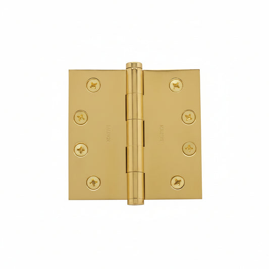 4 in. Square Corner Hinge - 003 - Lifetime (PVD) Polished Brass