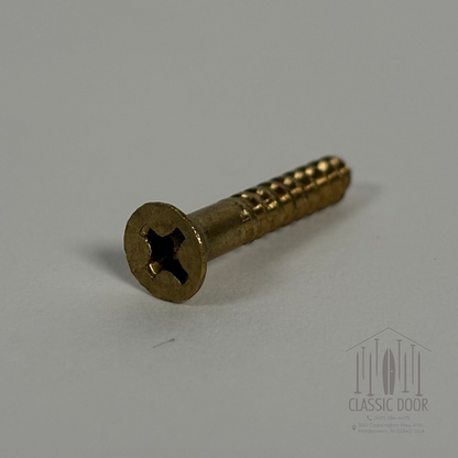 Flat Head Phillips solid brass wood screw