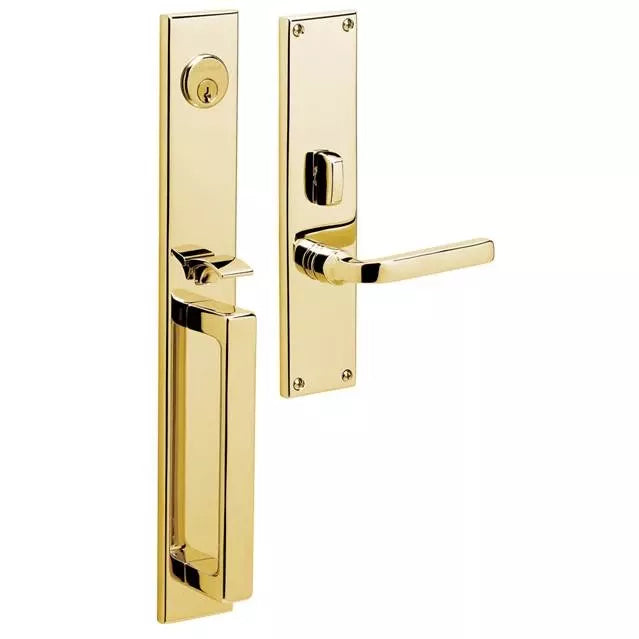 Minneapolis 16-inch Baldwin mortise door lock in Non-Lacquered Brass