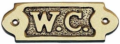 Brass “WC” Plaque