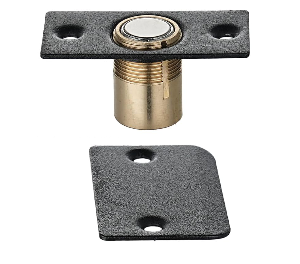 Closet Magnetic Door Ball Catch Hardware, Stainless Steel Catch Adjustable with Strike Plate