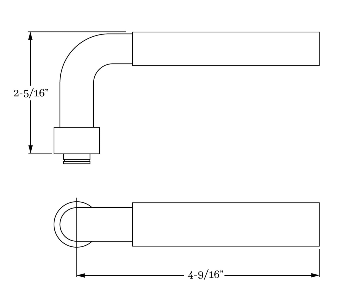 Modern Brass Lever