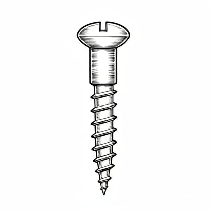 Oval Head Slotted screw type reference