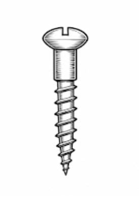 Oval Head Slotted screw type reference