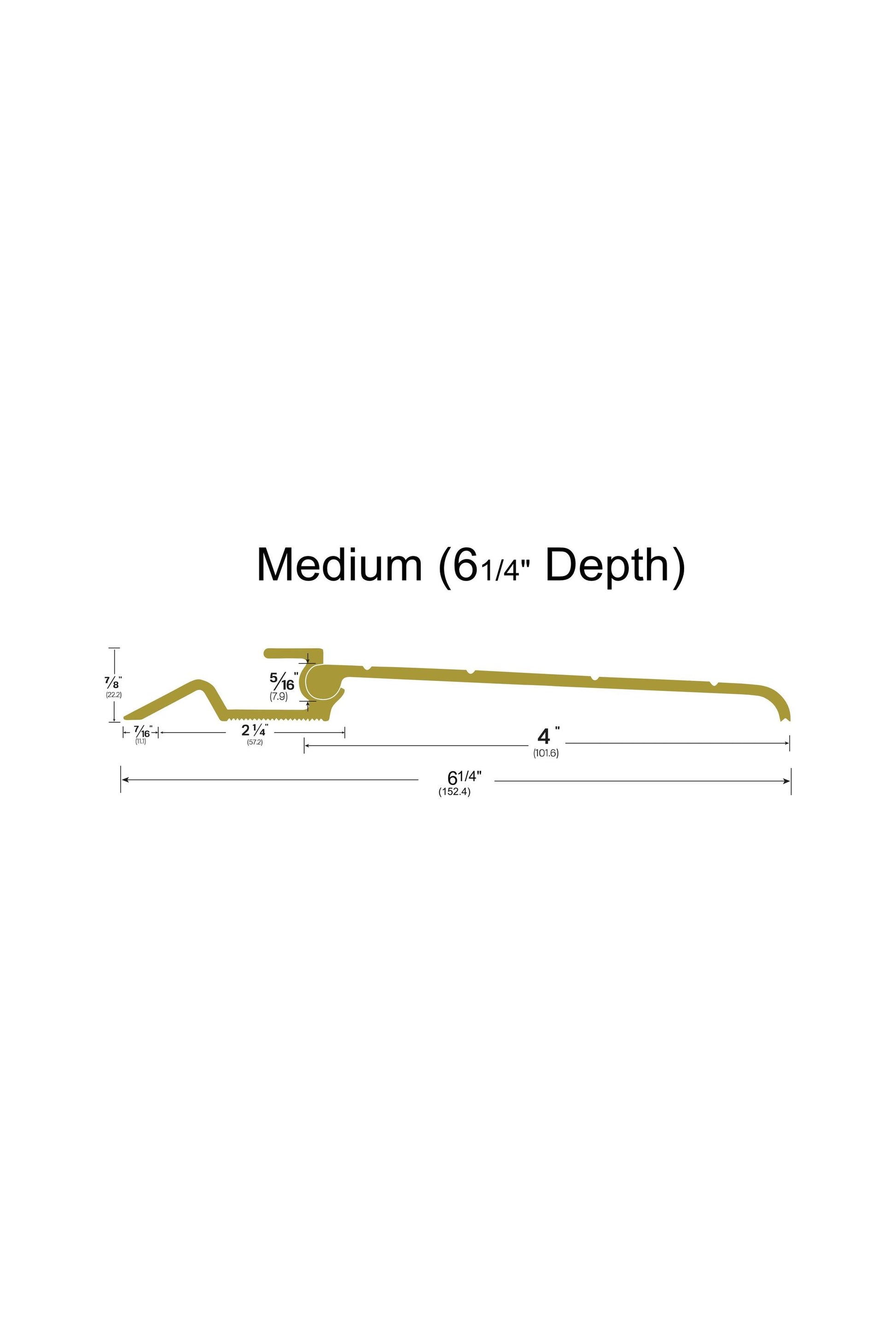Standard Interlocking Bronze Threshold Kit - S (4 1/4" Depth); 5 feet