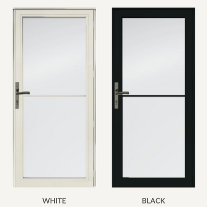 Aluminum Screen/Glass Combo Door - white; Modern