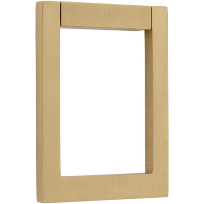 Baldwin 0183 Contemporary Door Knocker - Satin Brass and Black