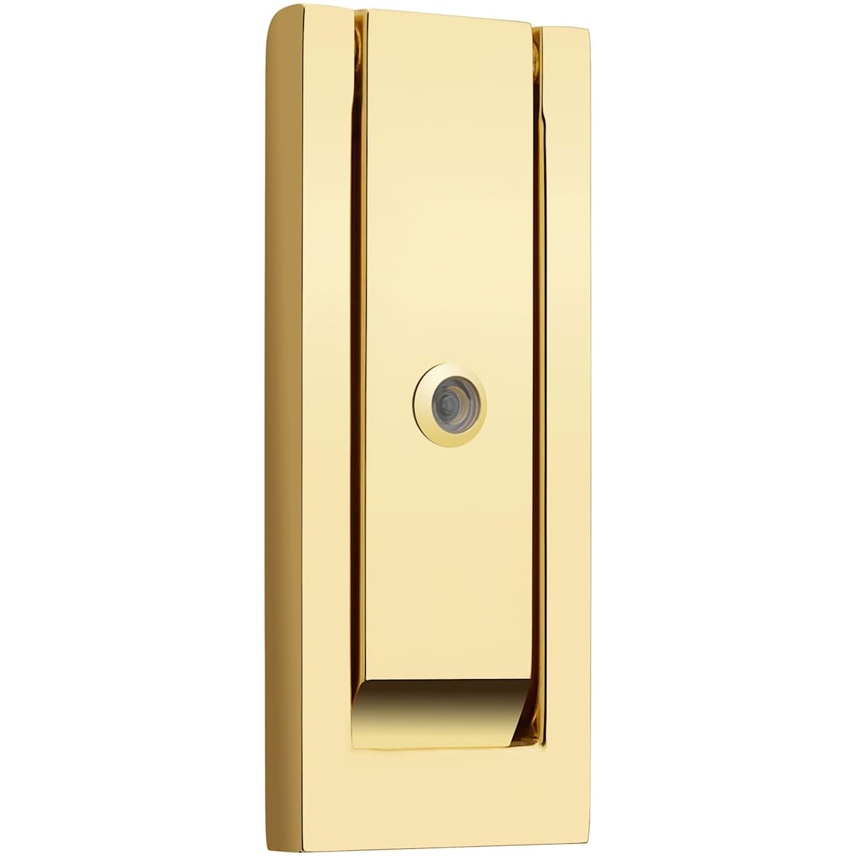 Baldwin 0185 Modern Door Knocker with Observascope - Lifetime Satin Nickel