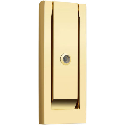 Baldwin 0185 Modern Door Knocker with Observascope - Lifetime Satin Nickel