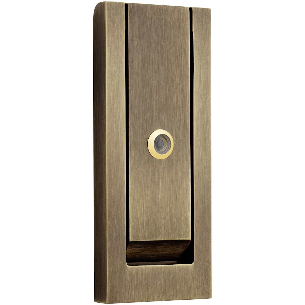 Baldwin 0185 Modern Door Knocker with Observascope - Satin Black