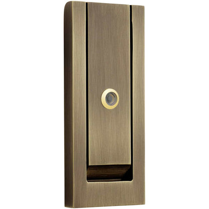 Baldwin 0185 Modern Door Knocker with Observascope - Satin Black