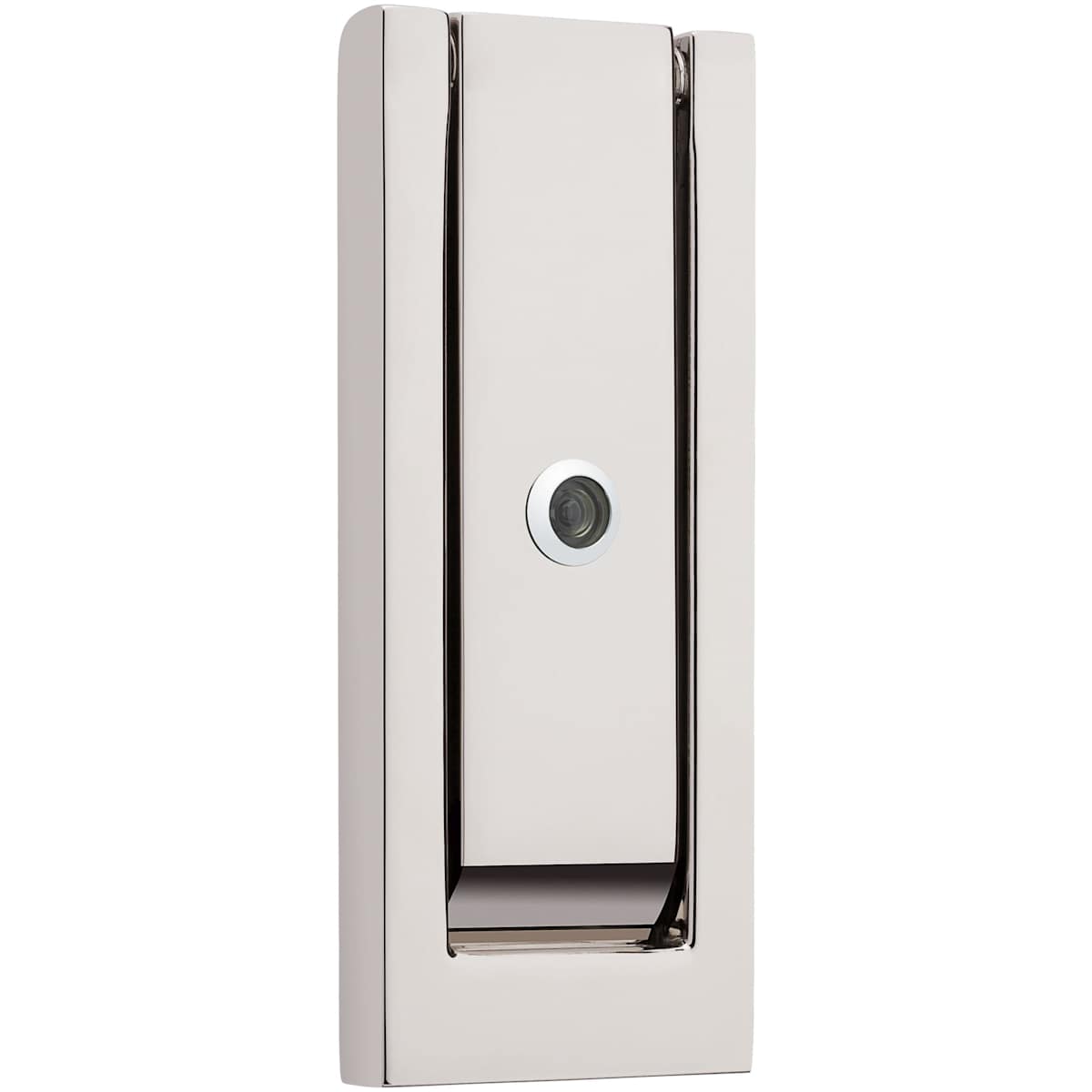 Baldwin 0185 Modern Door Knocker with Observascope - Lifetime Polished Brass
