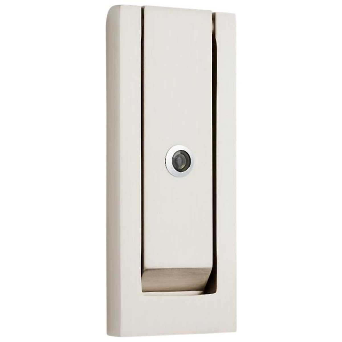Baldwin 0185 Modern Door Knocker with Observascope - Lifetime Satin Brass