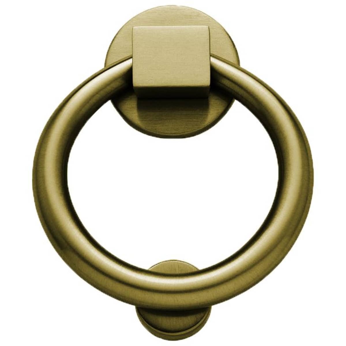 Baldwin 0195 Ring Door Knocker - Satin Brass and Black