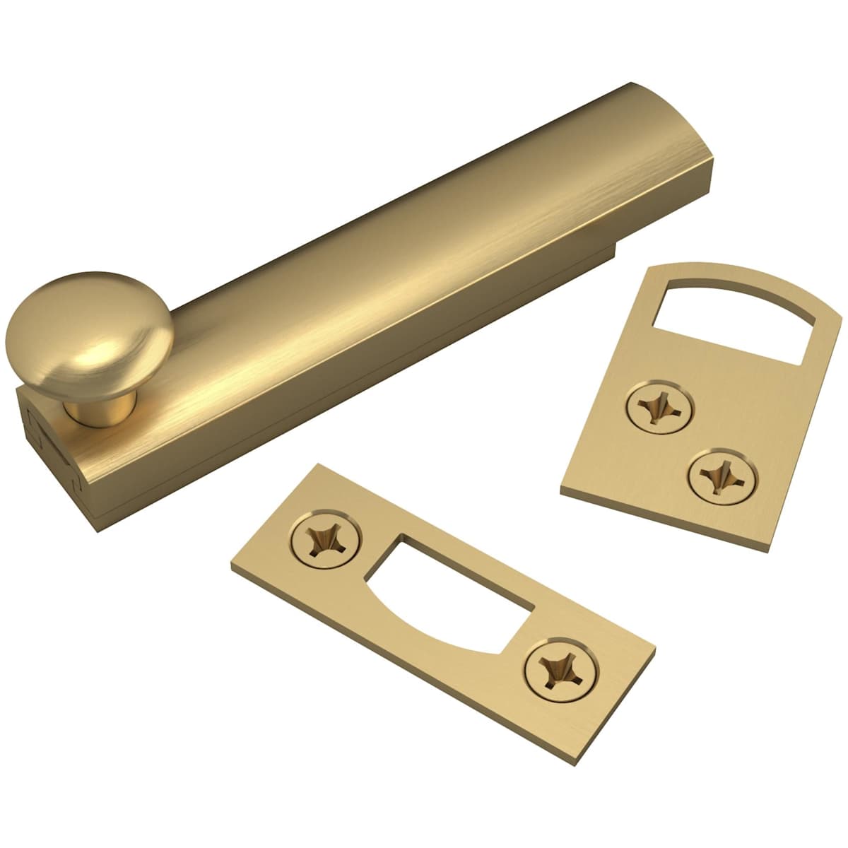 Baldwin 0321 3 Inch Surface Bolt - Lifetime Polished Brass