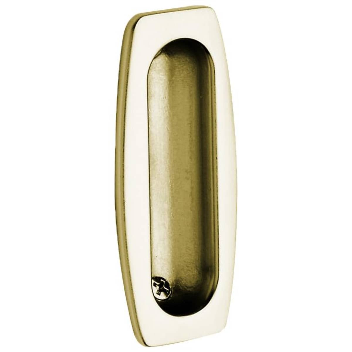 Baldwin 0458 Flush Pull – 1.5" x 3.5" - Satin Brass and Black