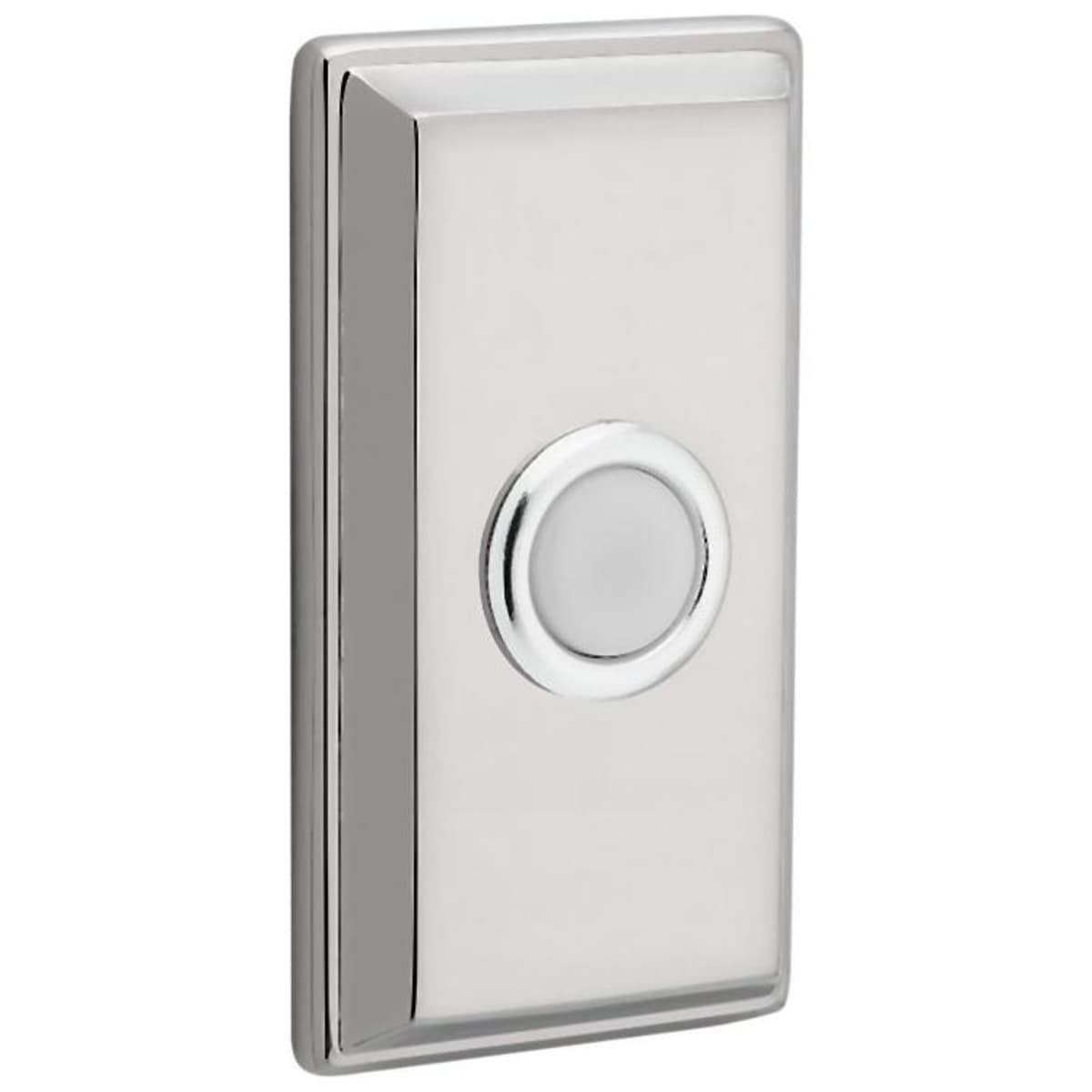 Baldwin 4860 Rectangular Bell Button - Lifetime Polished Brass