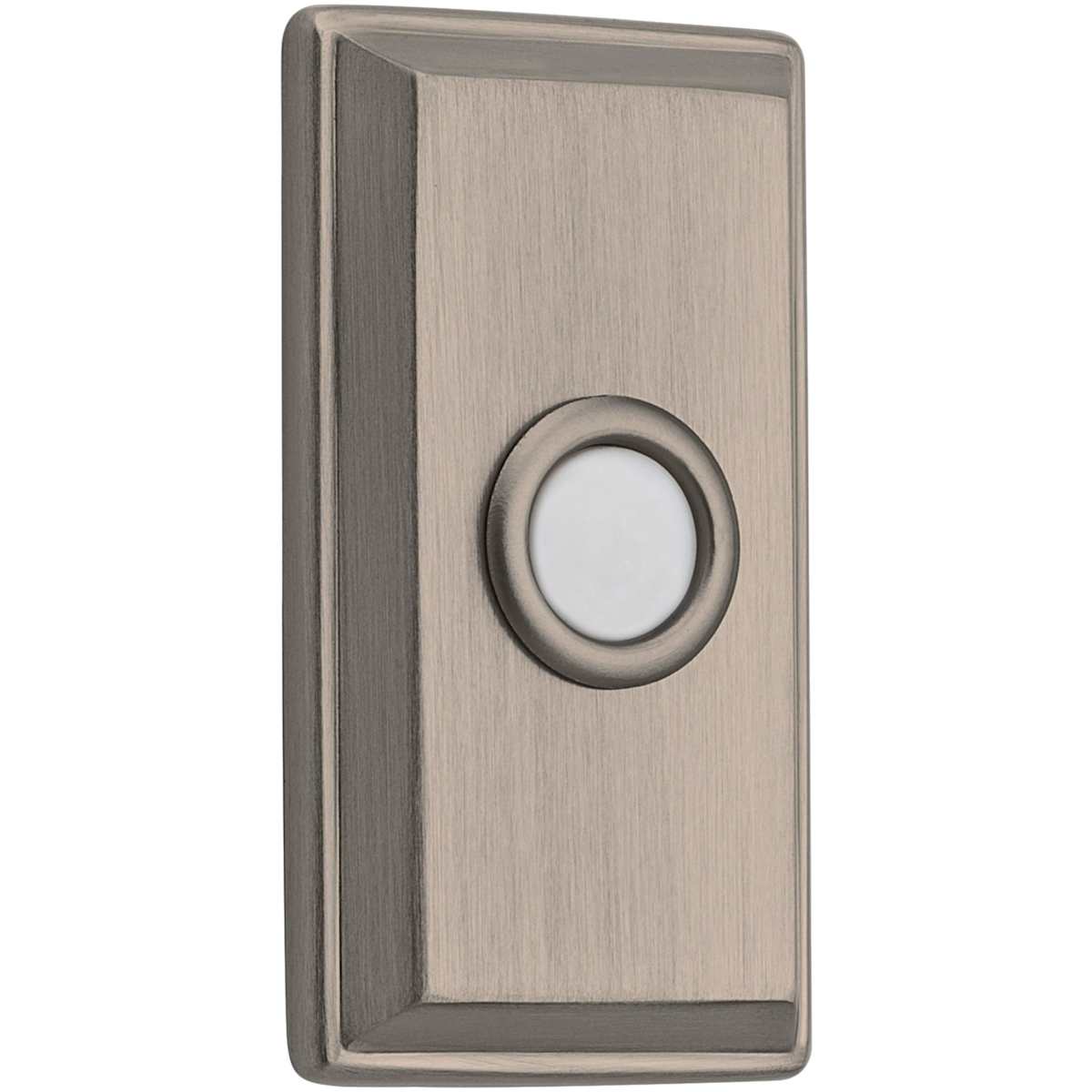 Baldwin 4860 Rectangular Bell Button - Lifetime Satin Brass