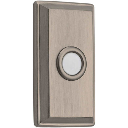 Baldwin 4860 Rectangular Bell Button - Lifetime Satin Brass