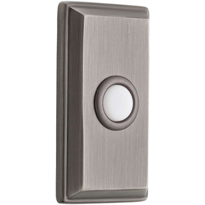 Baldwin 4860 Rectangular Bell Button - Lifetime Satin Nickel