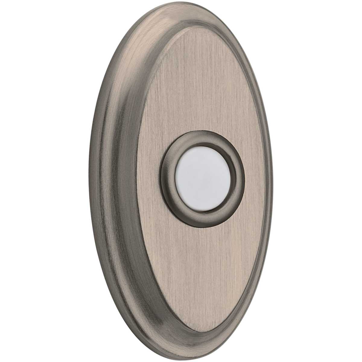 Baldwin 4861 Oval Bell Button - Lifetime Satin Brass