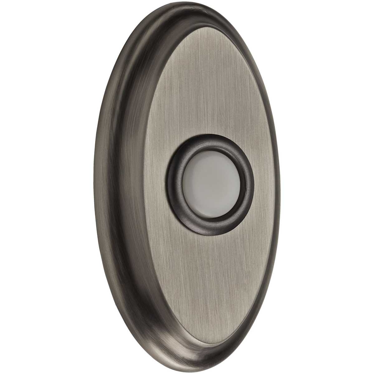 Baldwin 4861 Oval Bell Button - Lifetime Satin Nickel