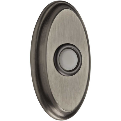 Baldwin 4861 Oval Bell Button - Lifetime Satin Nickel