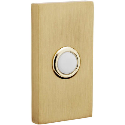 Baldwin 4863 Contemporary Bell Button - Satin Brass and Black