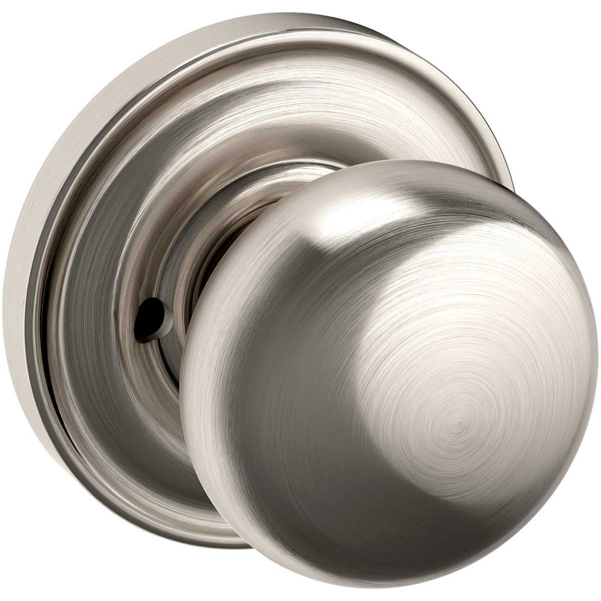 Estate 5000 Baltimore Knob (2") with 5048 Rose – Half Dummy – Lifetime Satin Nickel