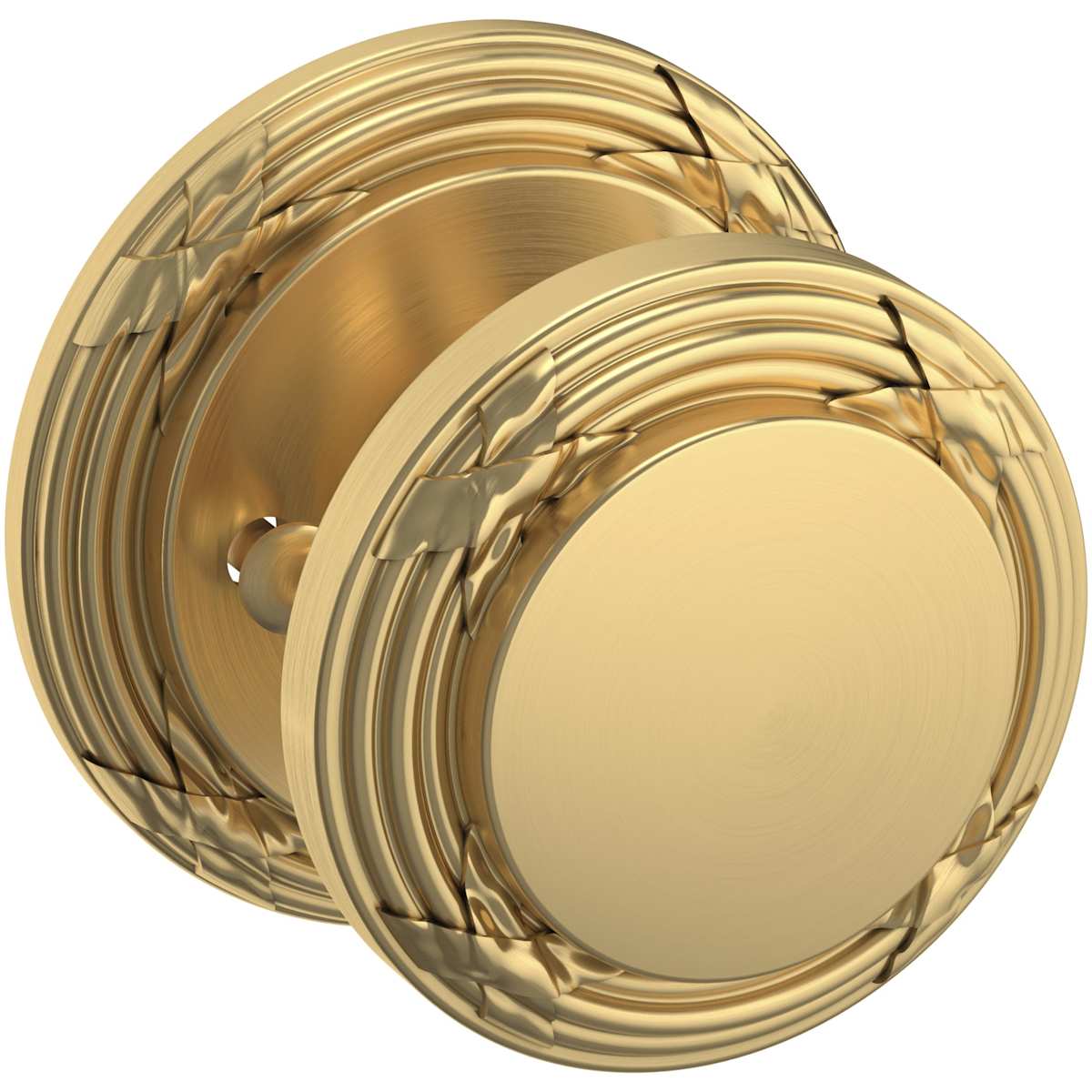 Estate 5013 Edinburgh Knob with 5021 Rose – Half Dummy – Lifetime Satin Brass