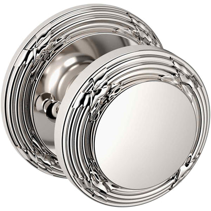 Estate 5013 Edinburgh Knob with 5021 Rose – Half Dummy – Lifetime Polished Nickel
