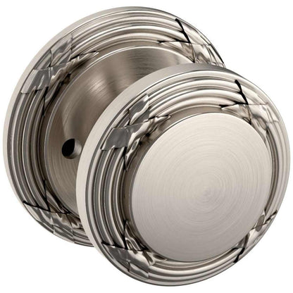 Estate 5013 Edinburgh Knob with 5021 Rose – Half Dummy – Lifetime Satin Nickel