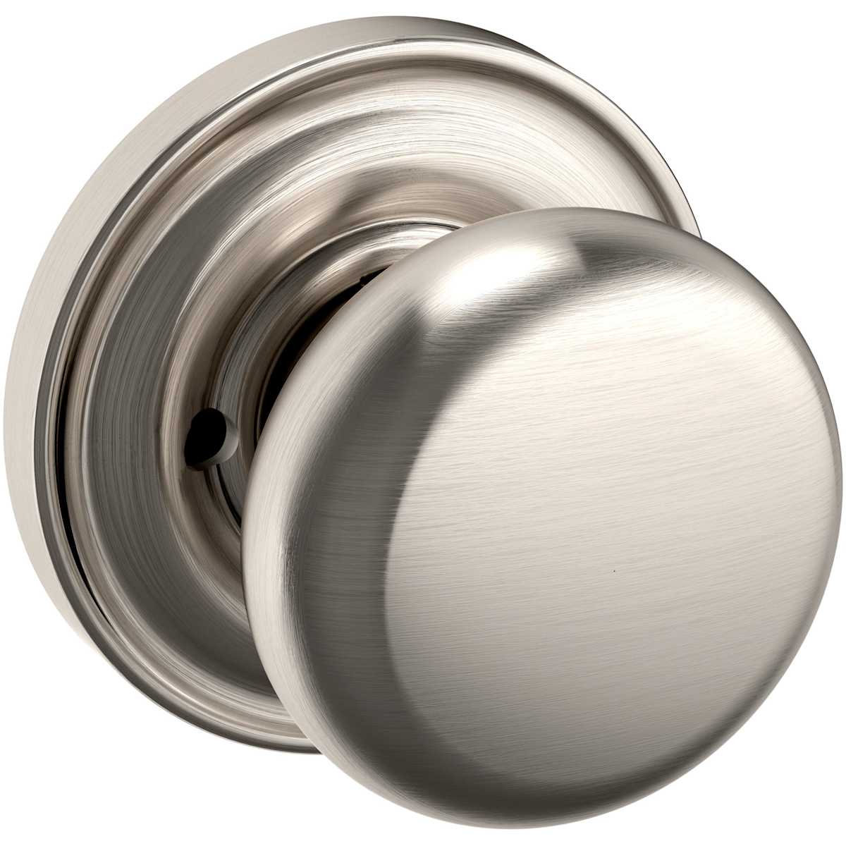 Estate 5015 Classic Knob with 5048 Rose – Half Dummy – Lifetime Satin Nickel